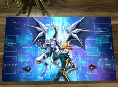 YGO VRAINS Playmat Firewall Dragon CCG TCG Mat Pad Trading Card Game Mat-image