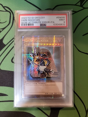PSA 9 2023 Yu-Gi-Oh! DARK MAGICIAN Quarter Century Rare #EN005 Attribute Error-image