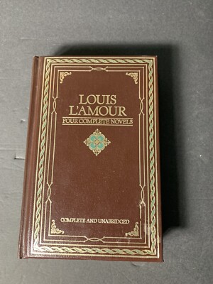 1980 LOUIS L'AMOUR FOUR COMPLETE NOVELS CHATHAM RIVER PRESS LEATHER BOUND-image