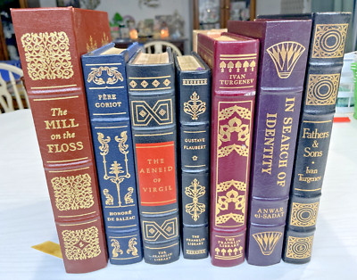 Lot of 7 Franklin Library Easton Pres Gilt Leather Classic Decor INSTANT library-image