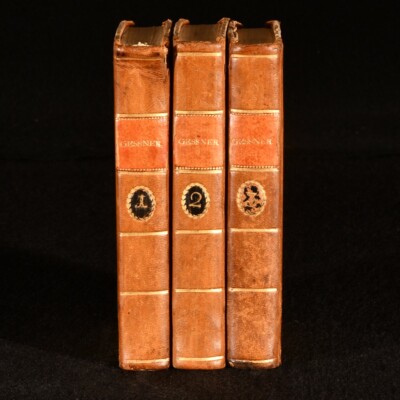 1813 3Vols Salomon Gessners Schriften Salomon Gessner Half Calf-image