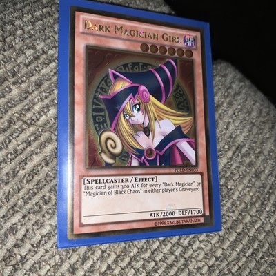 Yugioh! LP Dark Magician Girl - PGLD-EN033 - Gold Rare - 1st Edition Light Play-image