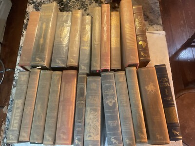 22 leather bound “The African collection” books in Original Wax Paper￼-image
