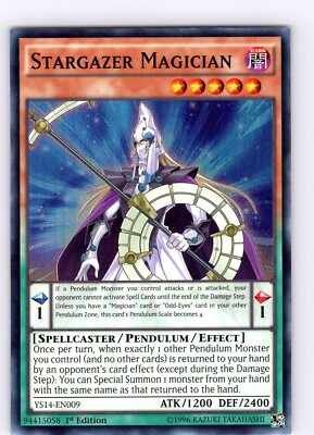 Yu-Gi-Oh TCG Stargazer Magician YS14-EN009 1st Edition Super Rare Card NM-image