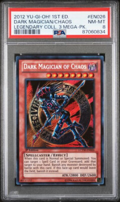 YuGiOh! Dark Magician of Chaos - LCYW-EN026 - Secret Rare - 1st Edition - PSA 8-image