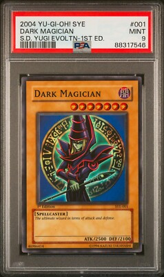 2004 Yugioh Dark Magician Starter deck SYE-001 1st Edition PSA 9 MINT-image