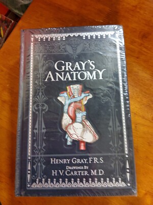 GRAY'S ANATOMY by Henry Gray Deluxe Collectible Bonded Leather *NEW SEALED*-image