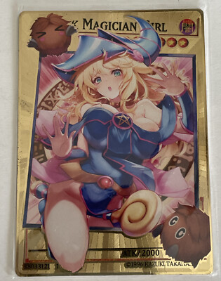 Dark Magician Girl Yugioh Numbered 200/200 Goddess Story GOLD METAL ALLOY CARD-image