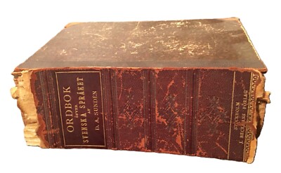 Dictionary of the Swedish Language 1892 Private Library Ed Leather HC Stockholm-image