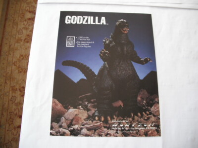  HORIZON GODZILLA VINYL MODEL KIT DEALER ADVERTISING SHEET ONLY NO KIT-image