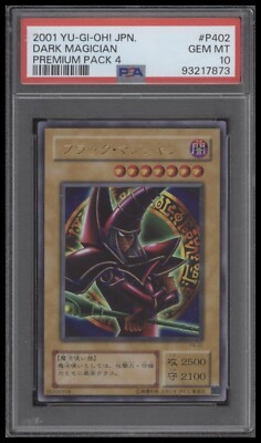 PSA 10 Gem Mint Dark Magician P4-02 Premium Pack 4 2001 Japanese Graded Card-image