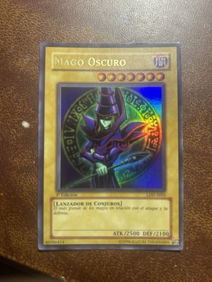Yugioh Dark Magician Spanish (Mago Oscuro) LDD-S005 1st Edition Ultra Rare Card-image