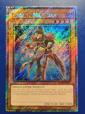 Yugioh! TCG - Gagaga Magician - Platinum Secret Rare - RA04-EN007 - Stampede-image