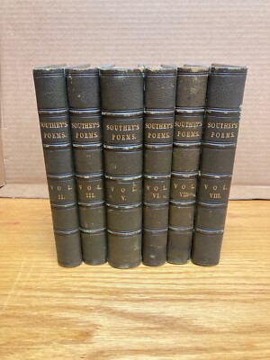 1859 Robert Southey Collected Poems 6 volumes-image