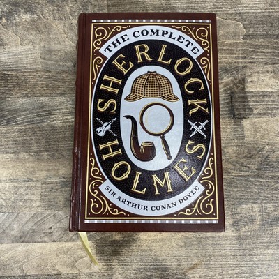 The Complete Sherlock Holmes by Sir Arthur Conan Doyle B&N Leather Bound HC/VG-image