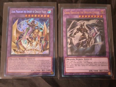 DARK MAGICIAN THE DRAGON KNIGHT & KNIGHT OF DRAGON MAGIC NM YUGIOH ULTRA SECRET-image