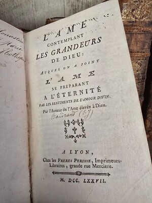 Old Book from 1777 - The Soul Contemplating the Greatness of God-image