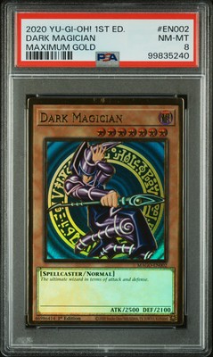2020 YU-GI-OH! MAXIMUM GOLD 1ST ED  #EN002 DARK MAGICIAN PSA 8-image