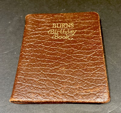 The Burns Birthday Book Small Leather Bound By Andersons Edinburg Scotland 4.5x3-image