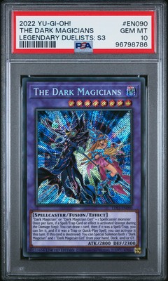 2022 YU-GI-OH! LEGEND DUELISTS: SEASON 3 #EN090 THE DARK MAGICIANS PSA 10-image