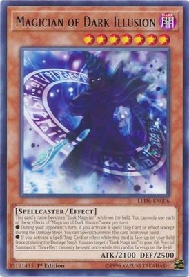 Yugioh! LP Magician of Dark Illusion - LED6-EN006 - Rare - 1st Edition Lightly P-image