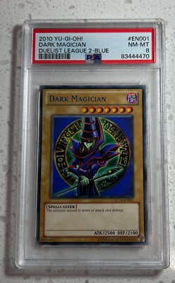 Yugioh Dark Magician DL11-EN001 Duelist League Blue Rare PSA 8 - NM-MT-image