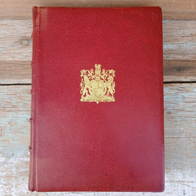 The Royal Philatelic Collection Sir John Wilson Bart Leather Bound Book Stamps-image