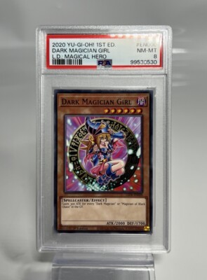 YuGiOh! Dark Magician Girl LED6-EN000 - PSA 8-image