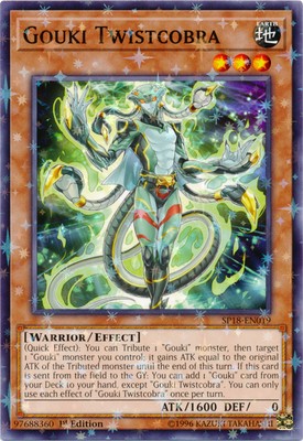 1 x Gouki Twistcobra - SP18-EN019 - Starfoil Rare - 1st Edition Near Mint, Engli-image
