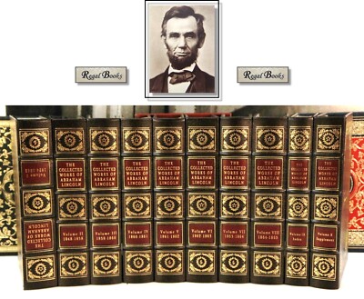 COLLECTED WORKS OF ABRAHAM LINCOLN COMPLETE 10 vol - Easton Press -  -image