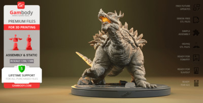 anguirus Resin Sculpture Statue Model Kit Unpainted/Unassembled-image