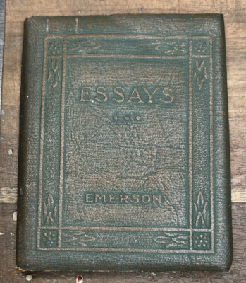 Little Leather Library  ESSAYS EMERSON  Ok Shape     FREE SHIPPING   — P.Lu.13-image