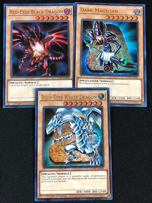YUGIOH RED-EYES, BLUE-EYES, DARK MAGICIAN LC01-EN004-6 ULTRA X3 (NM)-image