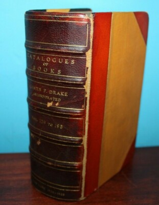 Catalogues of Rare Books and First Editions- James F. Drake 1926-28 Leather -image