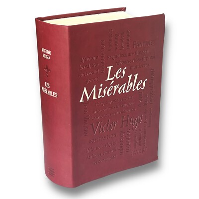 LES MISERABLES Victor Hugo Flexi Bound Faux Leather Collectible Deluxe Gift Book-image