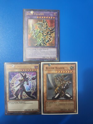 Yugioh Dark Paladin+ Buster Blader + Dark Magician 3x Set/ NM/Mint Foils-image