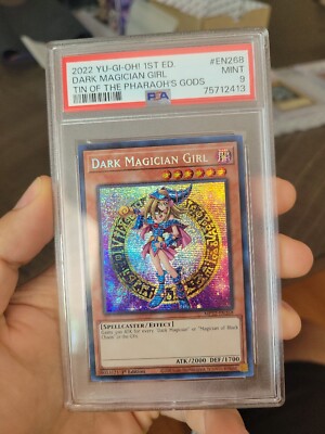 Yugioh Dark Magician Girl MP22-EN268 Secret Rare Tin Of The Pharaohs PSA 9-image