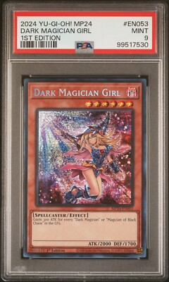 YUGIOH PSA 9 Dark Magician Girl MP24-EN053 Secret Rare 1st Edition (STOCK PHOTO)-image