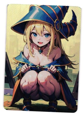 DARK MAGICIAN GIRL YU-GI-OH DOUBLE SIDED Holo CCG Anime Custom Card-image