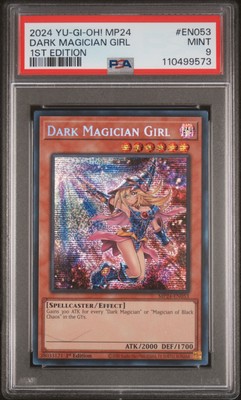 2024 YU-GI-OH! MP24-25TH ANV TIN: DUELING MIRRORS DARK MAGICIAN GIRL PSA 9-image