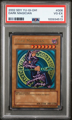 2002 Yu-Gi-Oh! Dark Magician Starter Deck: Yugi SDY Unlimited Ultra Rare PSA 4-image