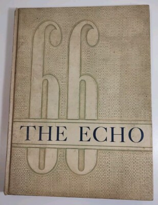 The Echo Yearbook Leather Bound 1966 Lee Mass Seniors Class VTG -image