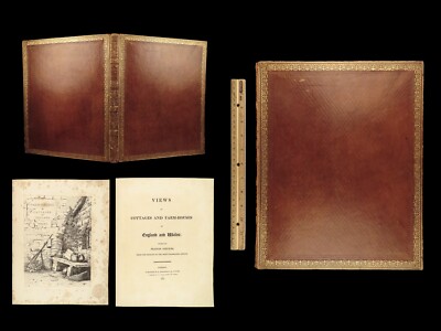 1815 Architecture 1ed Cottages & Farmhouses in England Wales Illustrated FOLIO-image