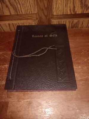 Vintage 1948 Leaves of Gold Anthology by Clyde Francis Lytle Leather Book *READ-image