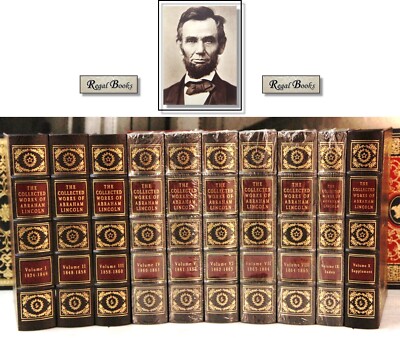 COLLECTED WORKS OF ABRAHAM LINCOLN - Easton Press -  MOST SEALED!-image