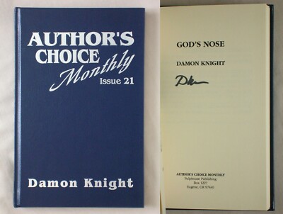Signed 1st Ed GOD'S NOSE Damon Knight 40/50 AUTHOR'S CHOICE MONTHLY LEATHERBOUND-image