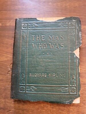 Man Who Was Antique Little Leather Book 1920 Vintage Decor Collectible-image