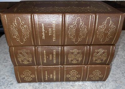 Easton Press Shakespeare Comedies Histories Tragedies 3 Book Set Classics VG-image