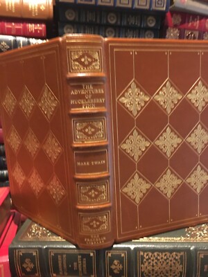 Franklin Library: ADVENTURES OF HUCKLEBERRY FINN: MARK TWAIN: SAMUEL CLEMENS-image