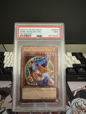 YUGIOH PSA 9 Dark Magician Girl MP24-EN009 QCR 1st Edition-image